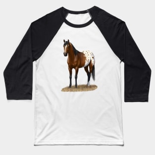 Beautiful Brown Bay Appaloosa Quarter Horse Baseball T-Shirt